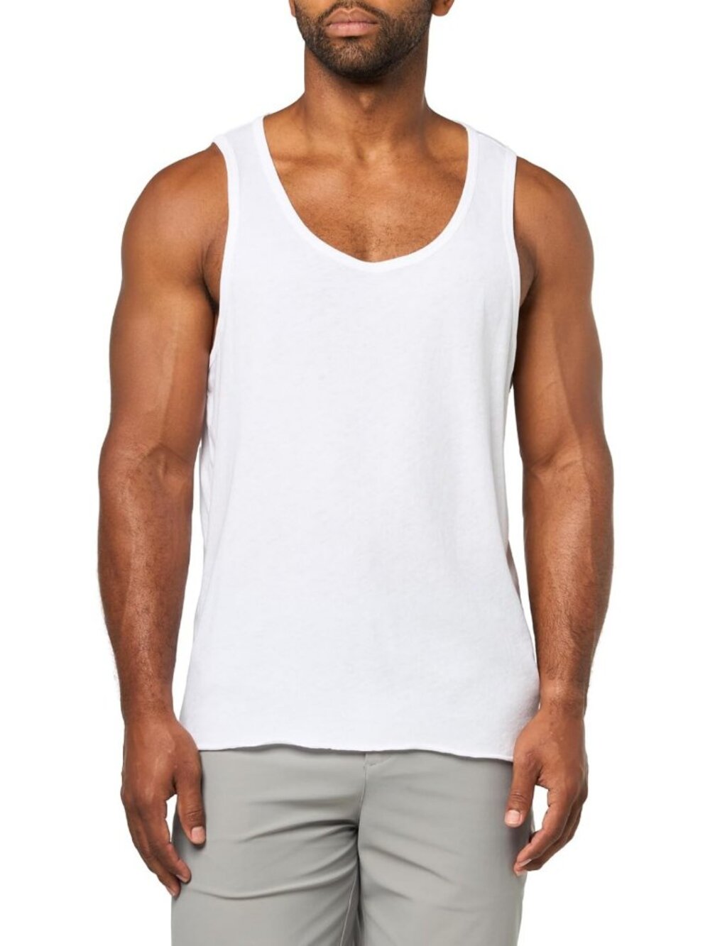 Men's Vintage Jersey Tank Top - Soft Cotton, Casual Sleeveless Tee, Summer